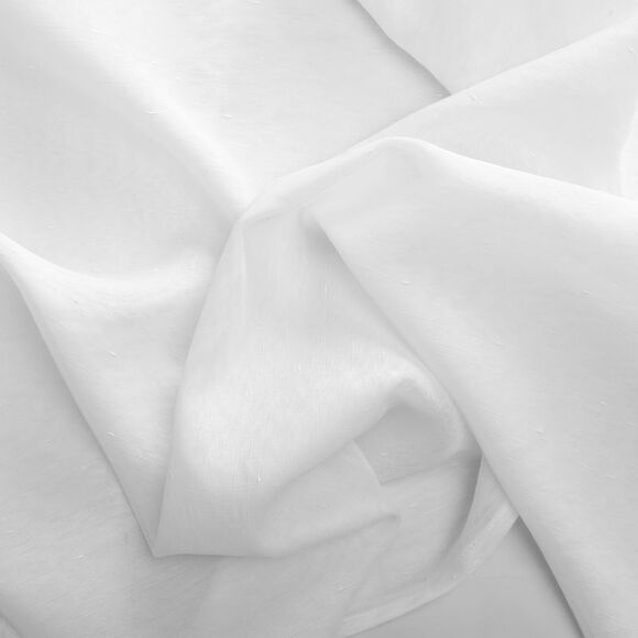 Ricardo Horizon Stripe Rod Pocket w/Back Tabs Panel 55x63 White - Picture 3 of 3